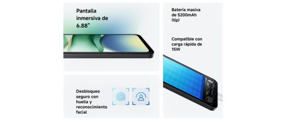 Xiaomi Redmi A5 4g 6,8 64gb 3gb Ram Cámara 32mpx - Dorado/Titanio - Image 3