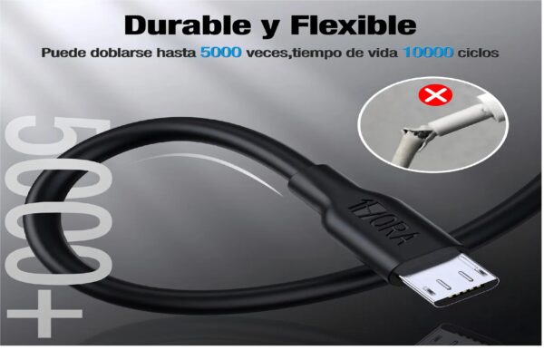 CABLE TIPO V8 1HORA  2.1A - Image 6